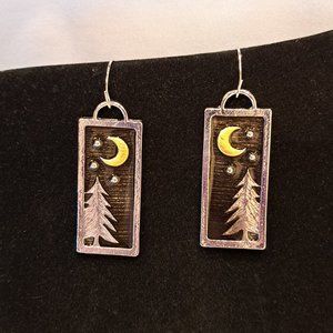 Moon Tree Earrings